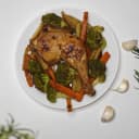 Pan-roasted chicken with herbs